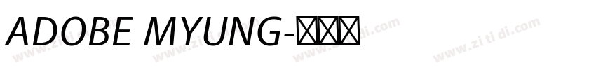 ADOBE MYUNG字体转换